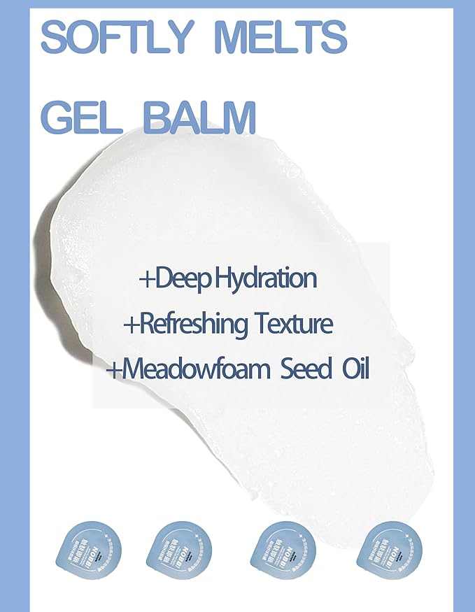 8pc Deep Cleansing Blam for Face, Mini Makeup Remover Blam, Gentle Facial Makeup Remover, Moisturizing Pore Face Cleanser, Individually Packaged Travel Essential Makaup