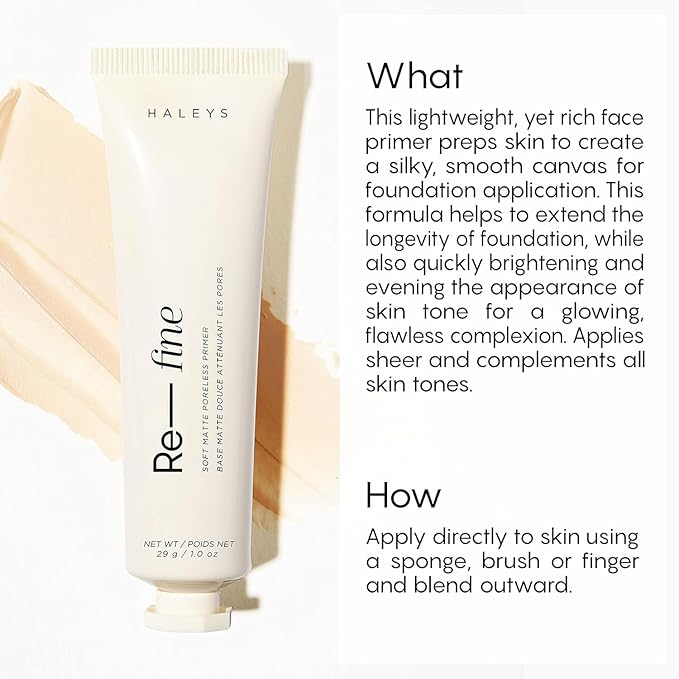 HALEYS IG Filter Duo (FAIR): Re-touch Setting Powder & Re-fine Soft Matte Poreless Primer, Skin Perfecting, Longwear, Smooths, Nourishes, Ultra-Blurring, No flashback, All Skin Types + Tones, Vegan