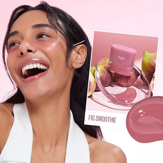 Kaja Cheek & Lip - Dewy Bar 04 Fig Smoothie Sorbet | Creamy Blusher and Balm Multi-Stick, 45% Moisturizing Oil, Apple Extract, Vitamin-Hyaluronic Acid Infused, High Shine, 10g