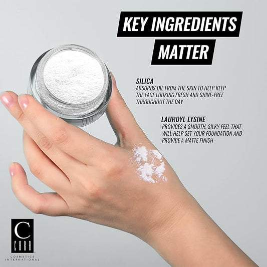 CARA Cosmetics High Definition Loose Powder - Translucent Loose Setting Powder For Make Up, Finishing Powder, Face Powder, Talc-Free Powder Makeup, Radiant Face Powder With Shine Free Finish (White)