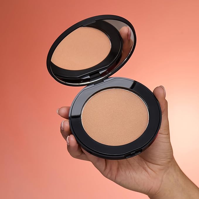 Australia Mineral Pressed Powder Bronzer - Warm Toned, Medium Shade Bronzer Powder - Shimmery Finish - Vegan - Sunswept - 0.7 oz