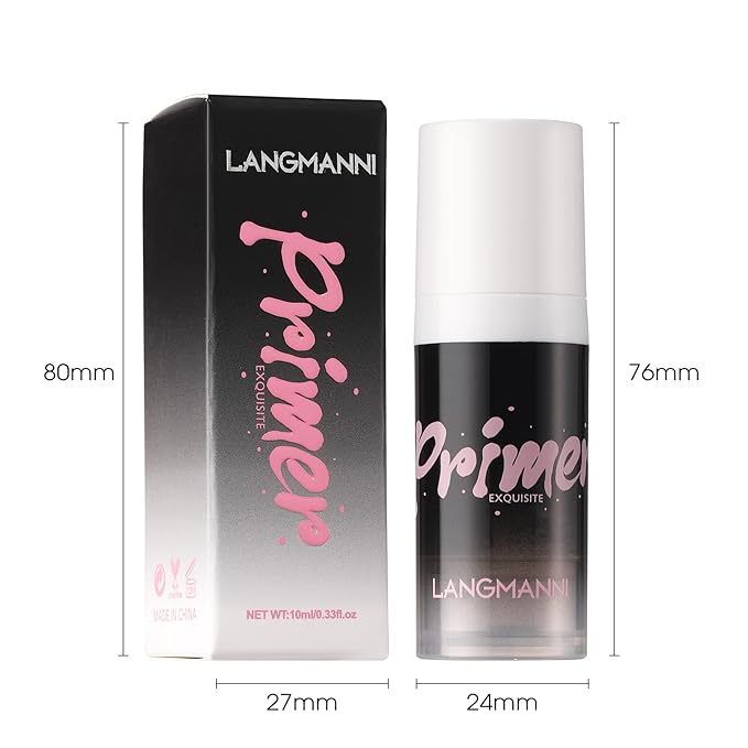 LANGMANNI Matte Grip Face Primer, Transparent Skin Perfecting Hydrating Gel Primer Essential for Longlasting Perfection Face Makeup (0.33 Fl Oz, 1)