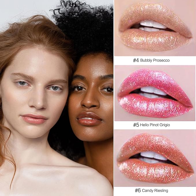 Wine Lip Tint 6 Colors, Waterproof Long Lasting Lip Stain, Non-stick Cup Lip Gloss, Light but Smart, Red and Wonderful, Lipstick Set, Fine Packaging
