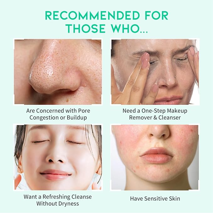 Deep Cleansing Oil Makeup Remover for Face, Heartleaf BHA Tea Tree Mild Soothing Pore Tightening Blackhead Care. Heartleaf Pore Zero Cleansing Oil 200ml 6.76 Fl. Oz.