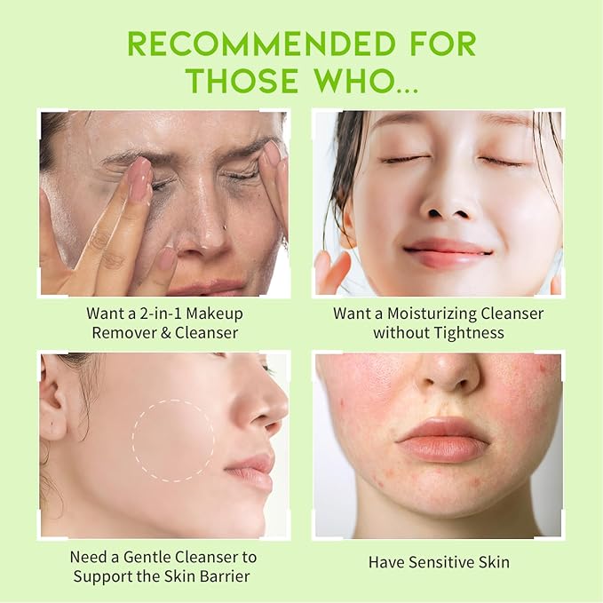 Hydrating Makeup Remover Korean Cleanser for Face, LHA Natural Oil Complex Refreshing Gentle Cleanser for Sensitive Skin. Green Plum Low PH Cleansing Oil 200ml 6.76 Fl. Oz.