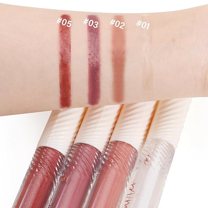 Glitter Lip Gloss, Clear Lip Glow Gloss, Hydrating And Moisturizing, Lip Gloss For Women With High Shiny Finish