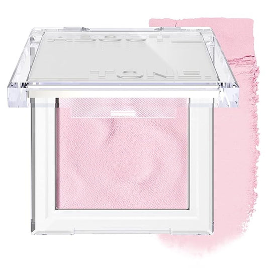 Fluffy Wear Blusher - Pressed Powder Cheek Blush with Airy and Soft Matte Blurring Finish Blendable & Buildable Natural Color Korean Makeup Vegan (07 MARSHMALLOW PINK)