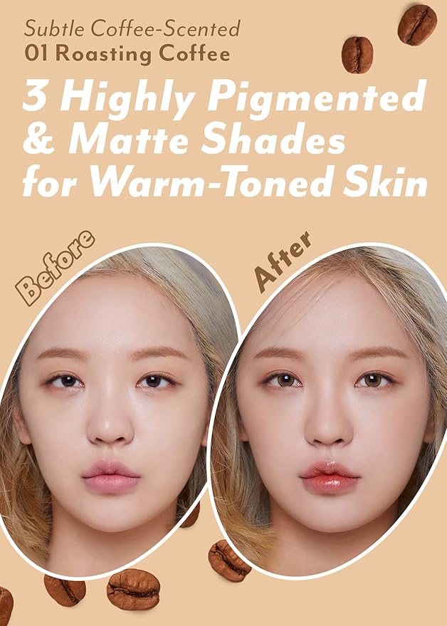 I'm Meme Palette - Afternoon Tea Contour | Roasting Coffee 0.4 Oz + NOONI Korean Facial Clenaser - Snowflake Whipping Cleanser 5.07 Fl Oz Bundle