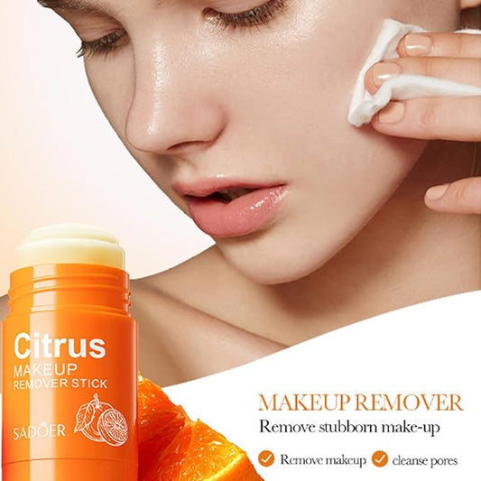 Citrus Makeup Remover Stick, Portable Deep Makeup Remover Cream, Mild Formula, Emulsifies In 1 Second, Quickly Removes Makeup With Zero Residue, Moisturizing And Refreshing