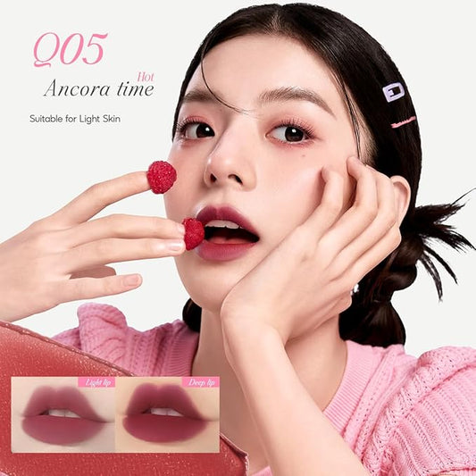 COLORKEY Bouncy Multi-Purpose Mud, Lip Tint, cheek, Moist Fit Without Stickiness, non-sticky, Creamy Soft Texture,Smudge-Proof (Q05-Ancora time, 4.5g)