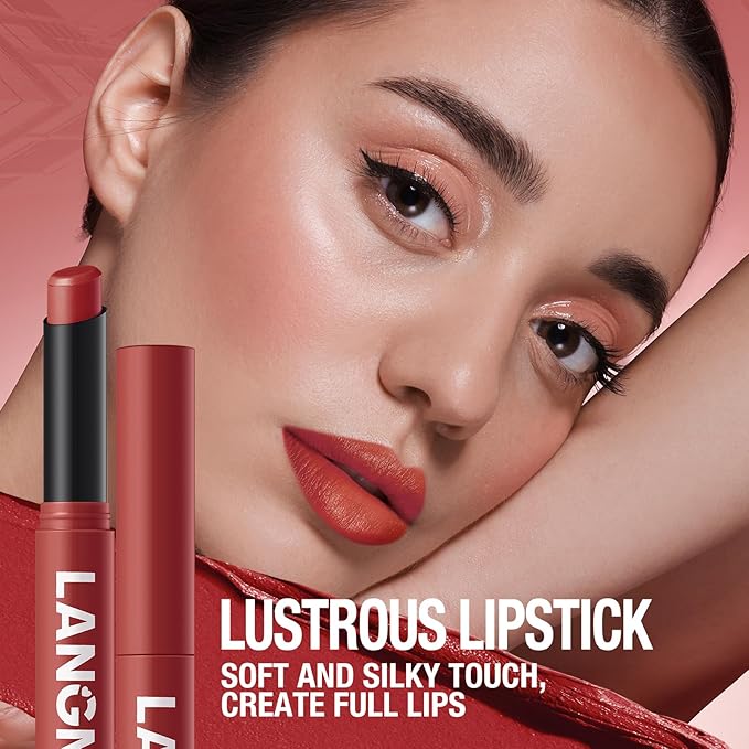 Jolilab 3 Pcs Velvet Matte Lipstick Nude Matte Soft Dark Color Stick Waterproof Long-Lasting Non-Stick Cup High Pigmented Lip Stick Lip Balm Beauty Cosmetics Gift for Girls(10#+11#+12#
