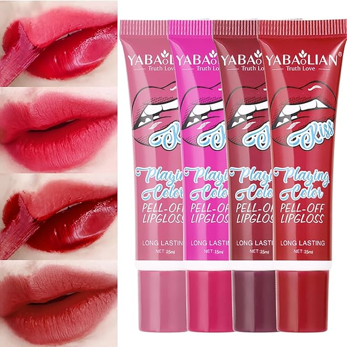 6PC Matte Lip Stain, Peel Off Lip Tint, Lip Tattoo, High Pigmented Tear-off Lip Gloss, Moisturizing Hydrating Liquid Lipsticks Set, No-Sticky Lip Balm Oil, Lip Care for All Skin Tones, 178