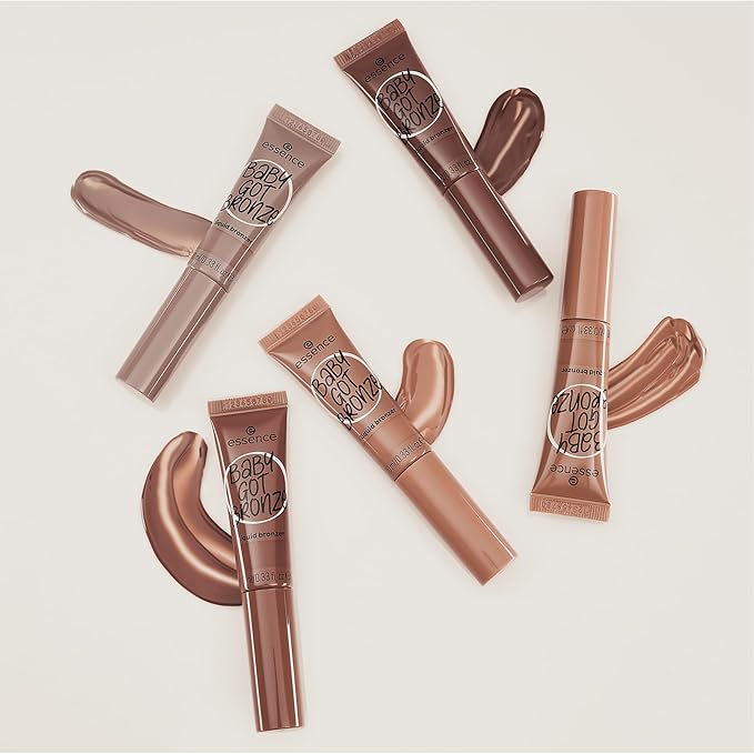 essence | Baby Got Bronze Liquid Bronzer | Lightweight, Buildable, Natural Finish with Sponge Applicator| Vegan & Cruelty Free (40 | Tan-Tastic)