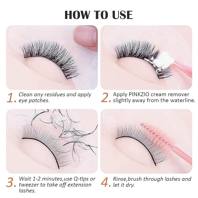 Eyelash Extension Remover Cream - 10ml Coconut Scent Eyelash Adhesive Remover, Lash Extension Glue Remover