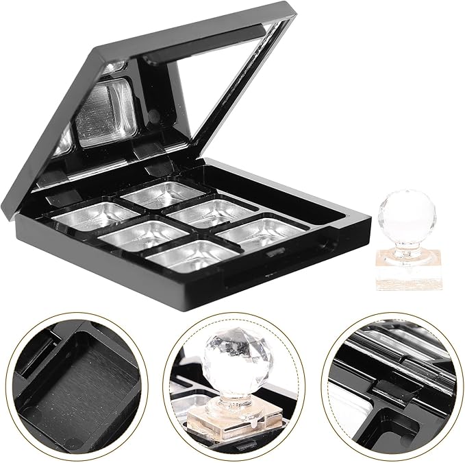 1 Set highlighter empty magnetic palette sample holder Eyeshadow Pallet with Mirror pallet empty eyeshadow pans blush cosmetic Packing box eyeshadow palette