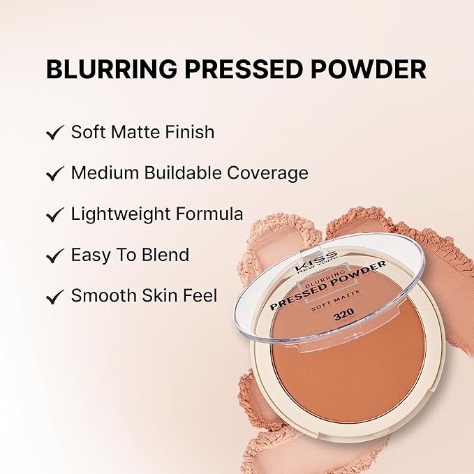 Soft Matte Pressed Powder, Blurring Poreless Face Powder Makeup, Medium Coverage Setting Powder Infused with Salicylic Acid & Niacinamide, Clean Beauty (Classic Tan, 0.28 Ounce)