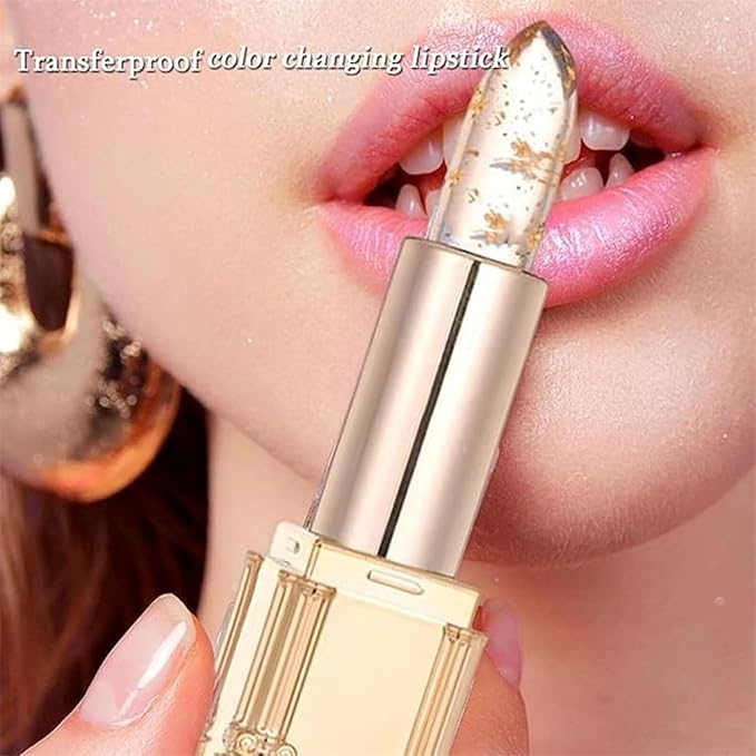 Gold Crystal color-changing Lipstick, transfer color-changing lipstick, suitable for all kinds of daily makeup, color-changing lipstick, lasting for 24 hours (1PCS)