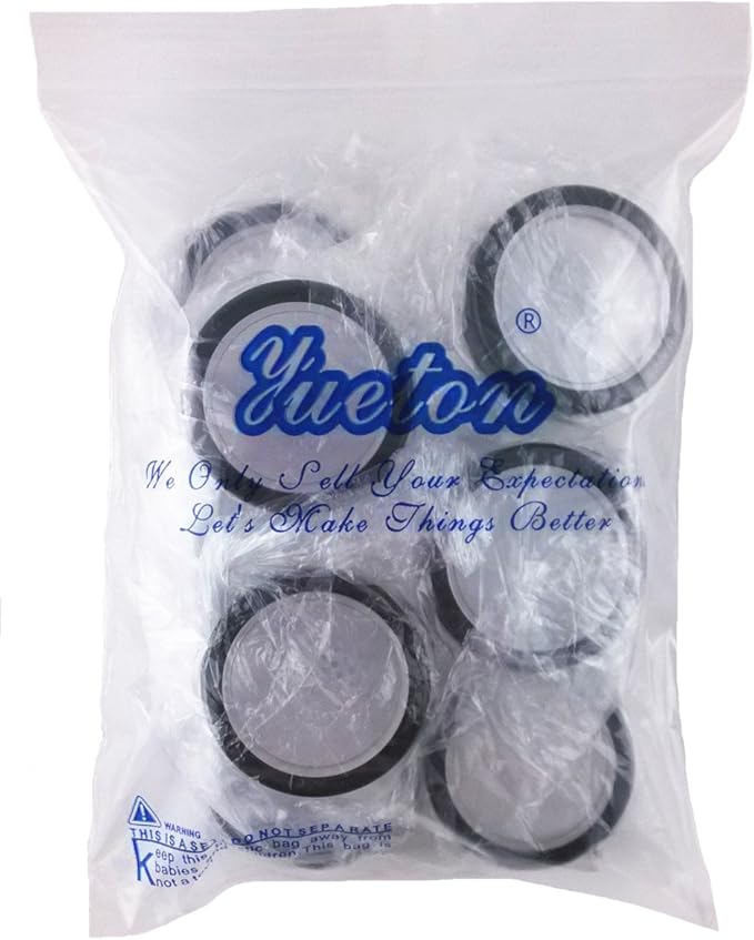 yueton 10pcs Black Edge Open Window 10 Gram Empty Clear Plastic Powder Compact Cosmetic Containers