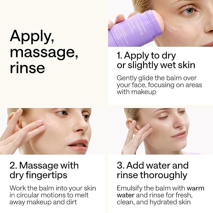 Makeup Remover Cleansing Balm Stick - Melt Cosmetics with Travel Size Facial Cleanser for Sensitive Skin