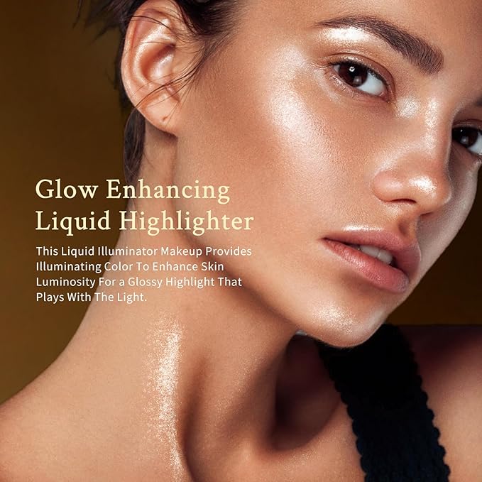 KIMUSE Liquid Blush & Weightless, Long-Wearing, Smudge Proof, Natural-Looking, Dewy Finish Glow Liquid Filter