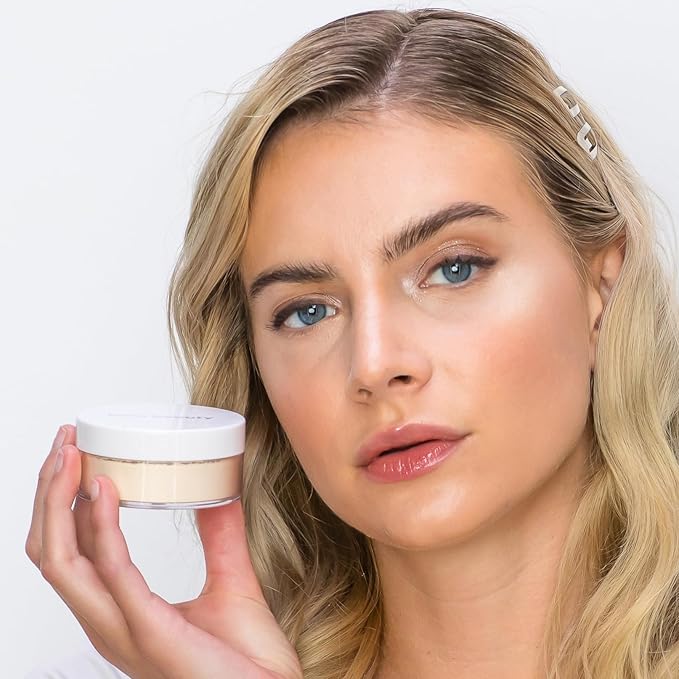 Kara Beauty Essentials Loose Setting Powder - Long Lasting Waterproof Powder with Coconut Oil - Translucent Light Texture Powder for Flawless Foundation Makeup, Perfect Travel Essentials for Women