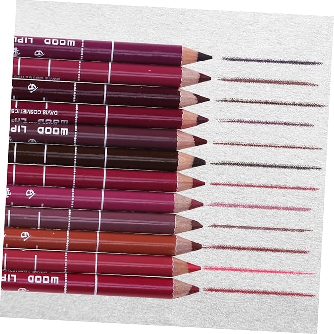 12pcs Lip Liner Pencil Set for Women Professional Makeup Lipliners for Daily Use Long-lasting Lip Makeup Kit