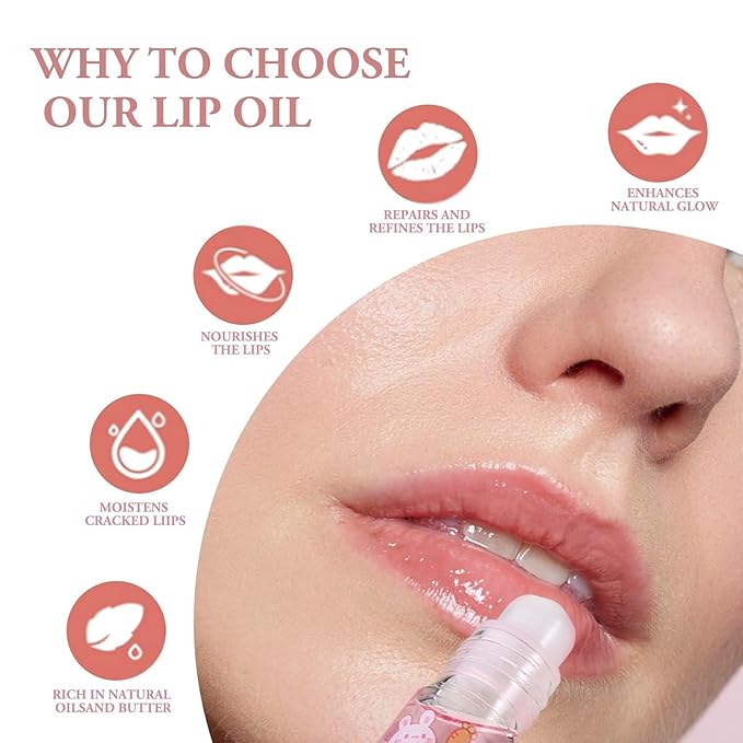 6PCS Roll On Lip Gloss Set, Fruit Flavored Lip Gloss Set Glossy Lip Make-up for Kids and Teens, Non Toxic, Kid Friendly, Party Gift, Best Friends