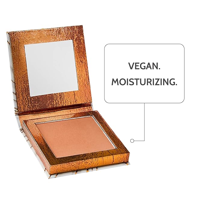 Fake Bake Bronzing Powder Face & Body Bronzer Creamy Sun Kissed Radiant Glow - Lasting Natural Color Enhancer & Highlighter - Cruelty Free, Vegan - .16oz