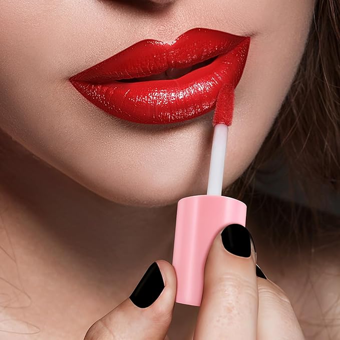 DIVINA VITAE 15Pcs Lip Gloss Tubes Empty Lipgloss Tubes with Chunky Wand, 6ML Refillable Lip Gloss Containers Bottles for DIY Lipgloss Makeup Cosmetic(Pink)