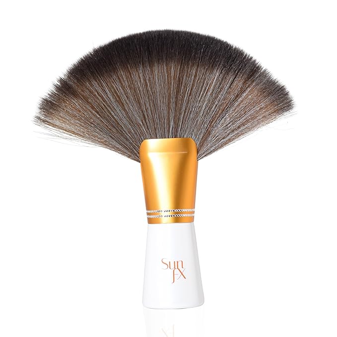 SunFX Post Spray Tanning Finishing Powder 1LB Cheeky Sunshine & Professional Salon Large Fan Brush Combo