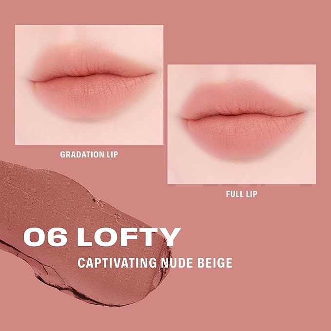 BRAYE LIPSLEEK BLUR | Blush for Cheeks & Lips, Korean Makeup Blush, Cool Lip and Cheek Balm, Vegan Cream, Lightweight w/Blendable & Buildable Makeup, Natural Look 06 LOFTY 0.08oz