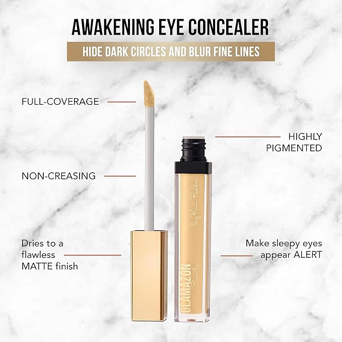 Glamazon Second to None Foundation Stick + Concealer Bundle, Porcelain Doll & Alabaster, Lightweight Buildable Coverage, Long-Lasting Full Coverage Brightening Concealer