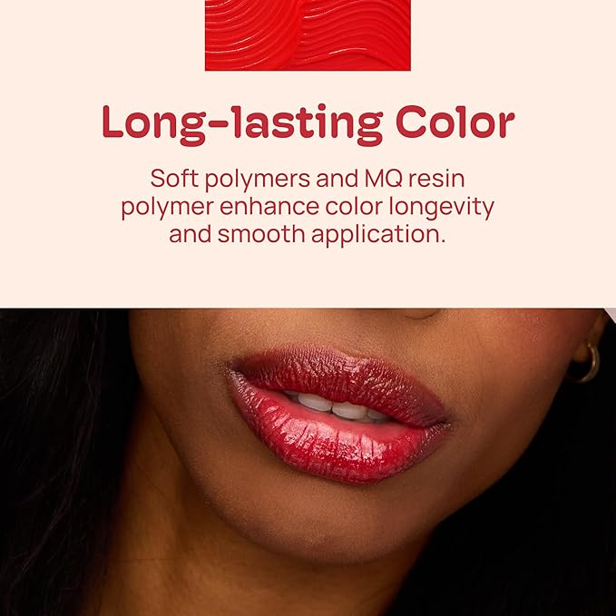 MIXIK Juicy Lip Tint, Hydrating Water-Based Lip Stain and Gloss that feels light and fresh for Dewy and Radiant lips, Formulated with Blue Agave Extract for long lasting Moisturizing (Vivid Coral)