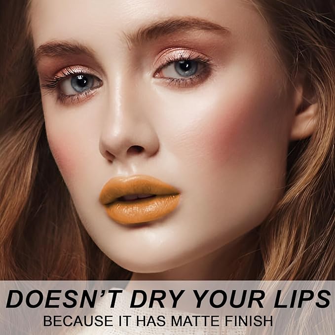 Matte Bullet Long Wear Lipstick - Vegan and Cruelty-Free - Smudge and Waterproof Matte Lipstick with Moisturizing Formula - All Day Comfort - Sunset Glow #28