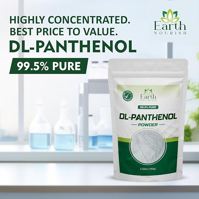 DL-Panthenol Powder 3.52oz / 100g - Provitamin B5 for Hair, Skin & DIY Cosmetics (Pack of 2)