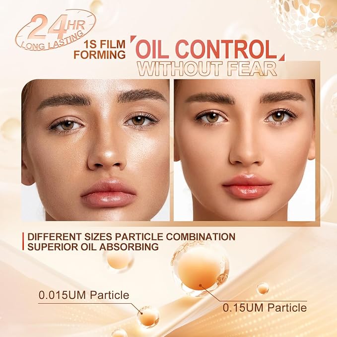 SACE LADY Face Primer and BB Foundation Makeup Set, Matte Pores Full Coverage Long Lasting Flawless Make Up Kit