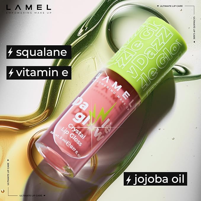 Dazzle Glow Crystal Clear Lip Gloss - Hydrating, Non Sticky, High-Glossy Lip Gloss - 408 Cherry Cola