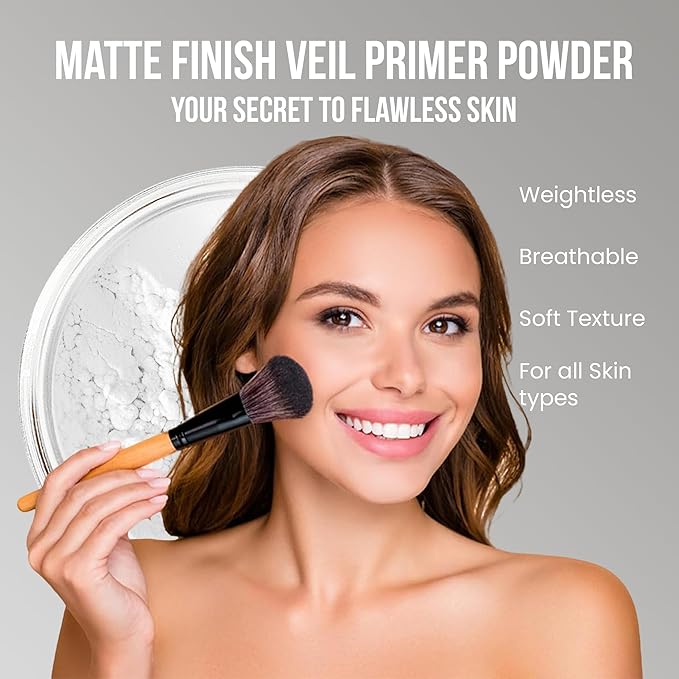 16pc STARTER KIT with 10 BRUSHES SET (DEEP TAN) Mineral Makeup Bare Face Loose Powder Includes Matte Foundation, Veil Primer, Blush, Bronzer, Translucent Finishing Setting Powder SPF 30 Travel Size