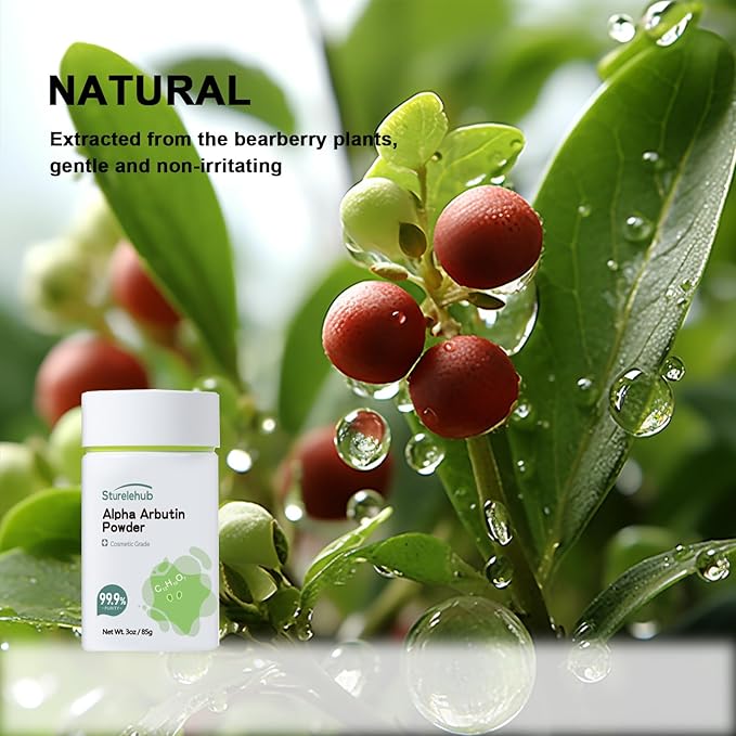 Alpha Arbutin Powder, 3OZ / 85g, 99.9% Purity, Cosmetic Grade, Alpha Arbutin Powder for Homemade Cosmetics