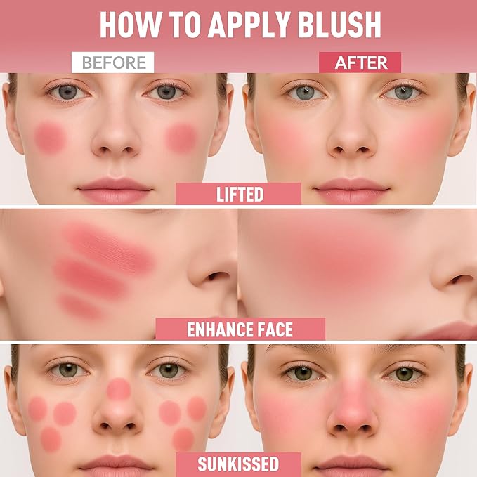 FV Liquid Blush, Long Lasting Buildable Cream Cheek Tint with High-Pigment Color, Weightless Blendable Formula for Natural Dewy Finish (cheer)