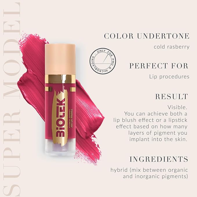 Bundle of 3 Lip Pigments for Permanent Make-Up (0,61 fl.oz.) - Glacé, Bite, Supermodel