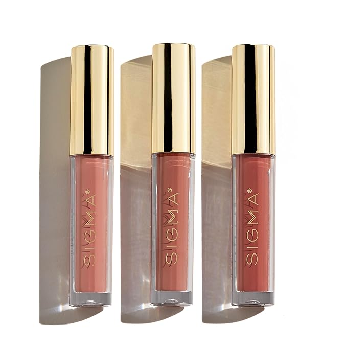 Sigma Beauty Liquid Lipstick Set – Limited-Edition Disney’s Beauty and the Beast Mini Lipstick Set with Rich Pigmentation and NEW Hydrating Formula - Includes 3 Lipsticks in Neutral Shades