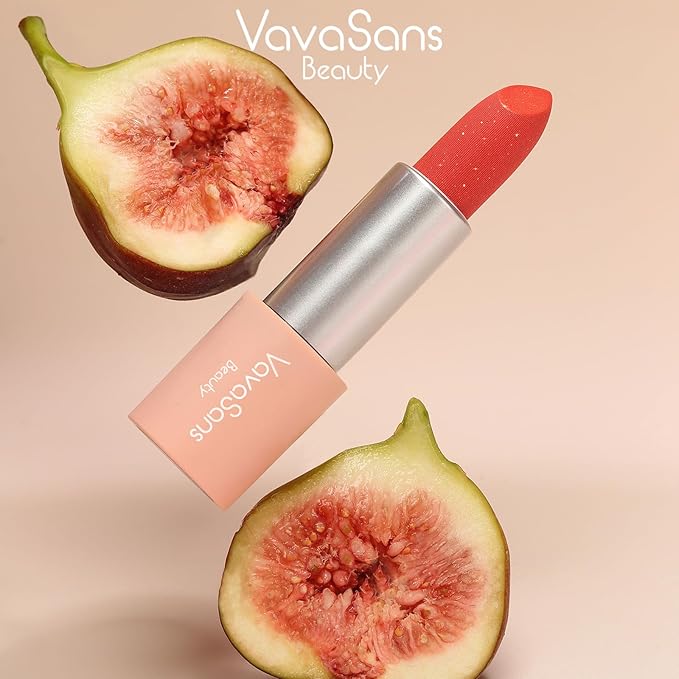 Vegan Glitter Lipstick Coral Bouquet Shimmer Metallic Sparkling Pink Peach Shade Long Lasting Waterproof Non-Sticky Formula Diamond Shiny Highly Pigmented Lip Stick for Women
