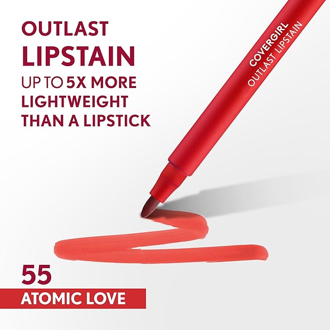 COVERGIRL Outlast Lipstain Bundle - Atomic Love 55 & All-Star 05