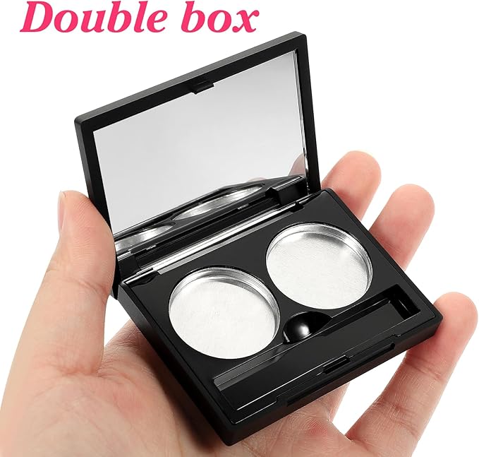 POPETPOP 3 Pcs Empty Eyeshadow Palette: Portable Makeup Case for Lipstick, Blush, Powder Storage - Diy Eyeshadow Palette for Travel