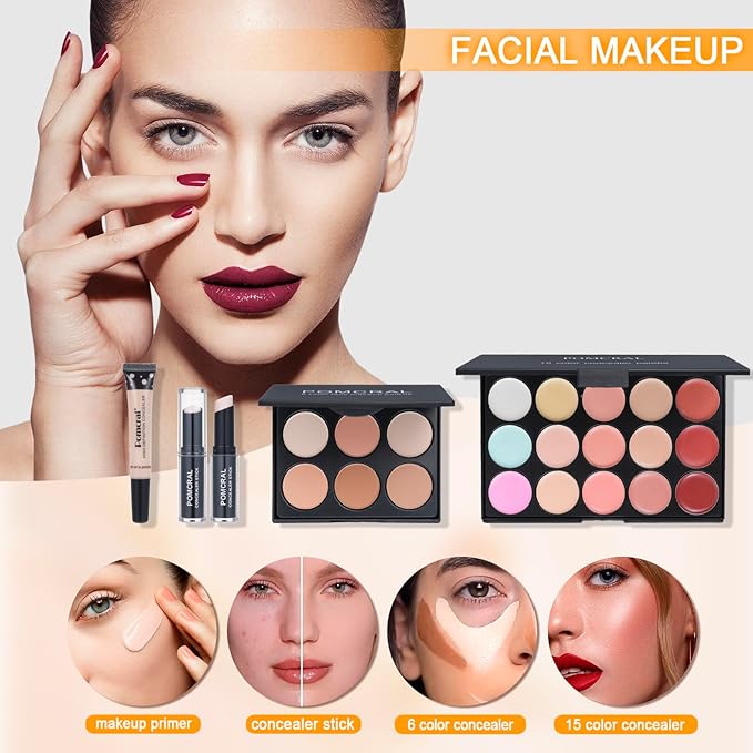 Professional Makeup Kit,Makeup kit For Girls, Makeup Set For Women Eyeshadow Palettes, Lip Colors, Makeup brush set,Makeup bag (Pink)