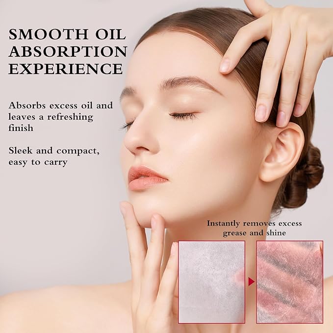 Oil Blotting Sheets For Face,Travel-Size Oil Blotting Sheets - Pocket-Friendly & Practical,Slotted Roll-On Oil Absorbing Paper,Ultra-Thin & Breathable,Lightweight Design 5M+5Mreplacement
