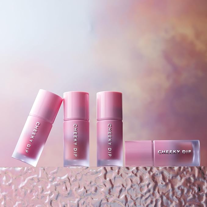 W7 Cheeky Dip Liquid Blusher - Pigmented Colour For Cheek Makeup - Satin Matte Finish - Think Twice (Pink)