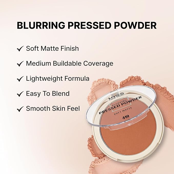 Soft Matte Pressed Powder, Blurring Poreless Face Powder Makeup, Medium Coverage Setting Powder Infused with Salicylic Acid & Niacinamide, Clean Beauty (Deep Honey, 0.28 Ounce)