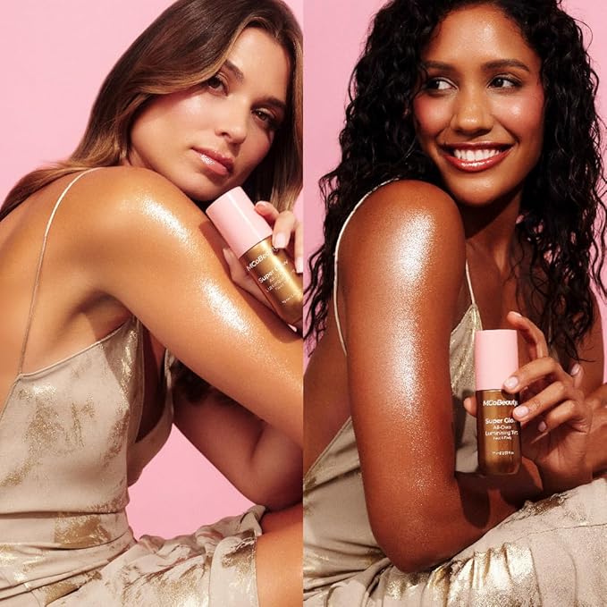 MCoBeauty Super Glow All-Over Luminising Tint - Bronze Skin Enhancer with Subtle Shimmer, Vegan, Cruelty Free Cosmetics